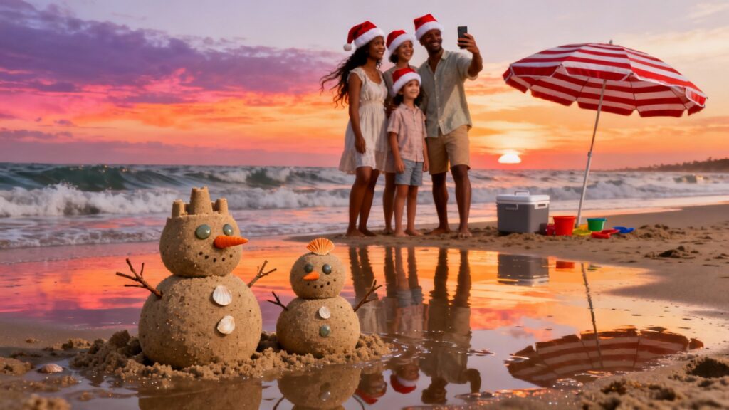christmas on a beach